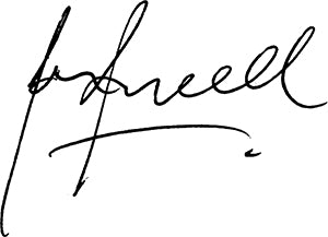 Signature in black ink on a white background