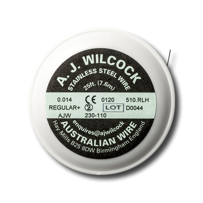AJ Wilcock Wire, Regular Plus Grade. 25ft Spool