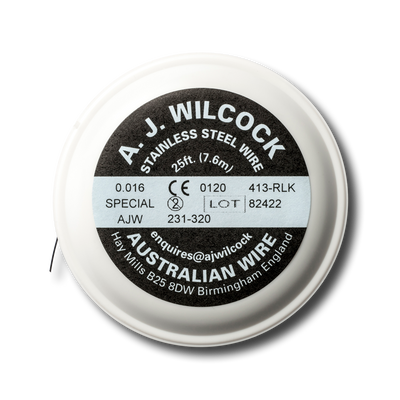 AJ Wilcock Wire, Special Grade. 25ft Spool