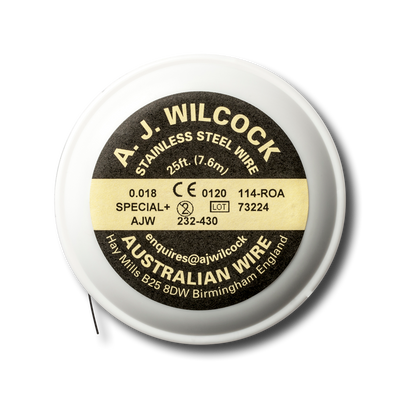 AJ Wilcock Wire, Special Plus Grade. 25ft Spool