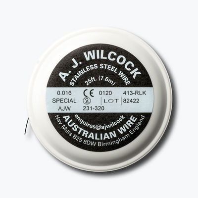 AJ Wilcock Wire, Special Grade. 25ft Spool